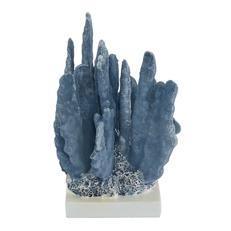 Blue or White Polystone Coral Decorative Sculpture