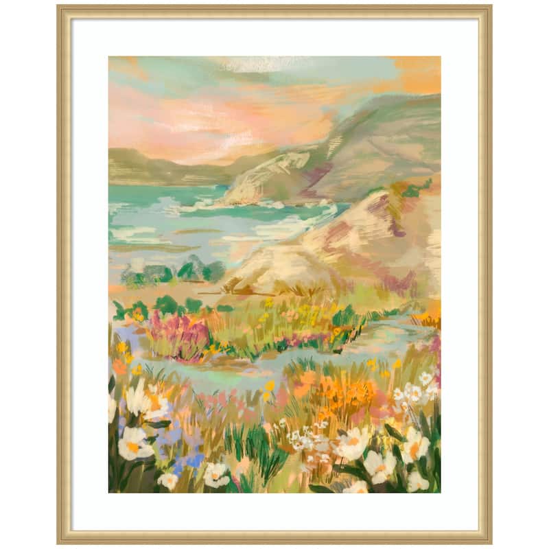 Kate and Laurel Framed Art Landscape 4 by Annie Quigley - 34x42 - Gold