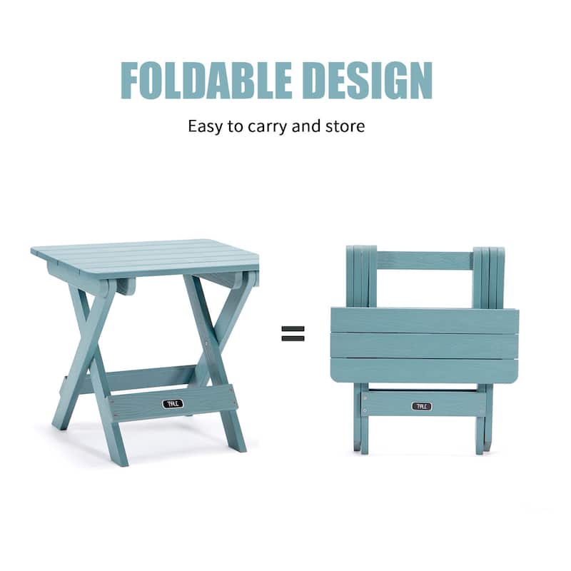 Outdoor Portable Folding Square Table with Fade-Resistant Material