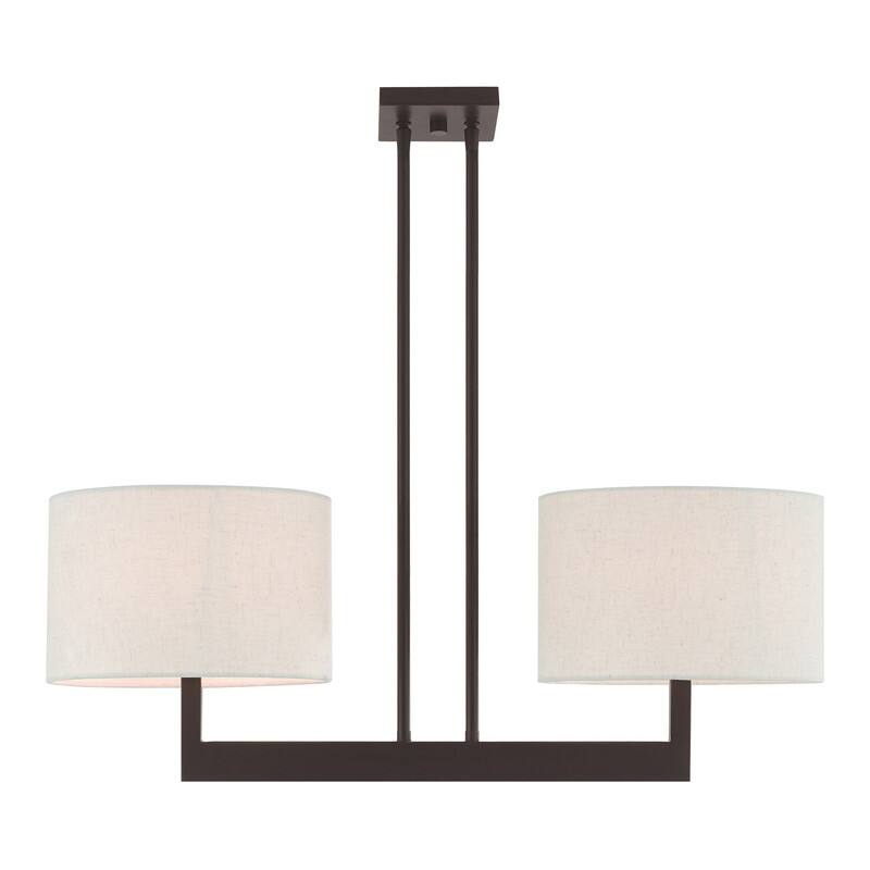 Livex Lighting 2-light Bronze Indoor Chandelier, 42425-07 - 30.25" L X 11" W X 22" - 40" ADJ H