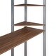 preview thumbnail 14 of 13, Industrial Style Full Size Metal Loft Bed,Rugged Metal Frame,2 Build-In 2 Shelves and one Desk