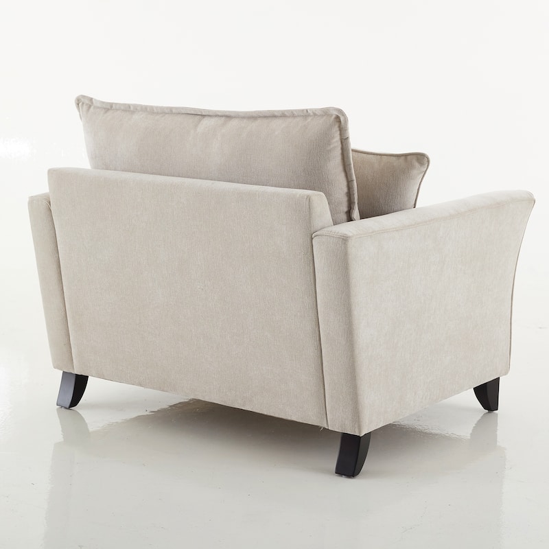 Oversized Chenille Armchair for Ultimate Comfort and Style by Harper & Bright Designs
