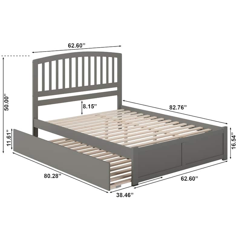 Richmond Bed with Footboard and Twin XL Trundle
