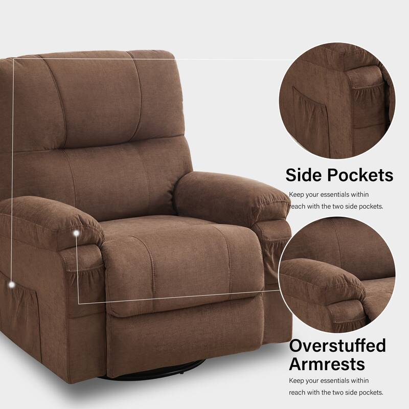 Recliner chair,360 degree rotating swing single sofa chair