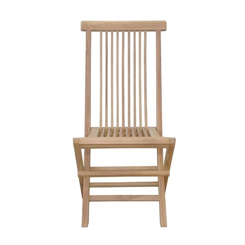 Bristol Teak Outdoor Dining Chair - Foldable (Set of 2) - N/A
