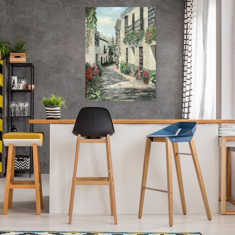 Village Street II By Studio Arts Canvas Art Print
