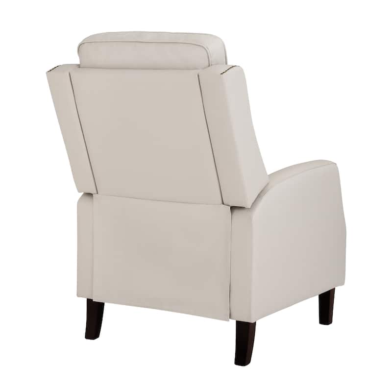 2 Set Genuine Leather Recliner Modern Push Back Recliner Chair Wingback 3 Adjustable Chair for Living Room