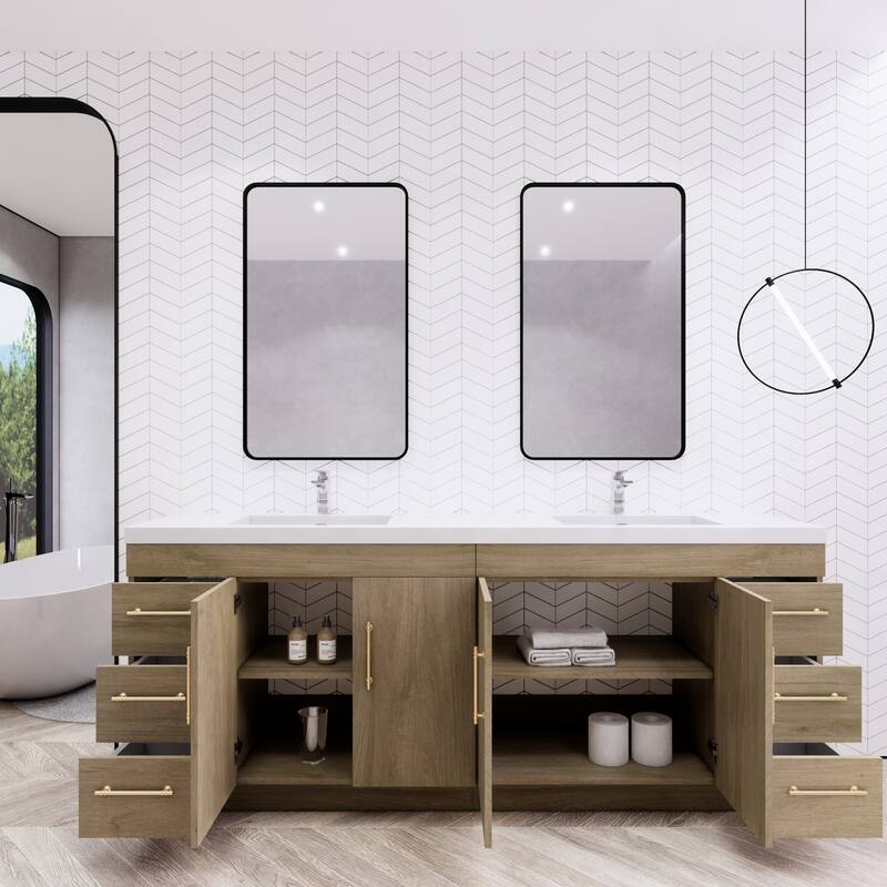 Eliza 84'' Freestanding Vanity with Double Sink