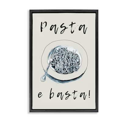 Stupell Pasta e Basta Meal Framed Floater Canvas Wall Art Design By Andreas Magnusson