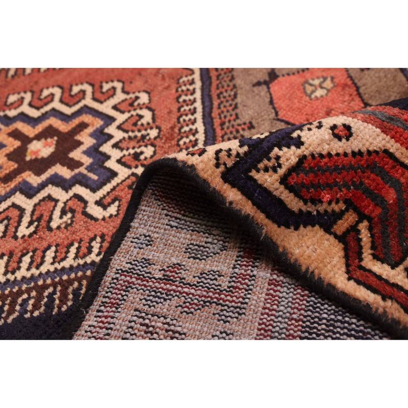 ECARPETGALLERY Hand-knotted Kayseri Vintage Dark Copper, Dark Navy Wool Rug - 4'8 x 9'6