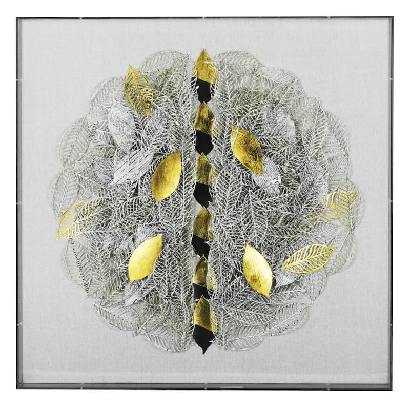 HUJI Leaf Pile Acrylic Shadow Box Wall Decor - Multi-Color