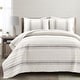 preview thumbnail 3 of 51, Lush Decor Farmhouse Stripe 3 Piece Quilt Set Gray - Full - Queen