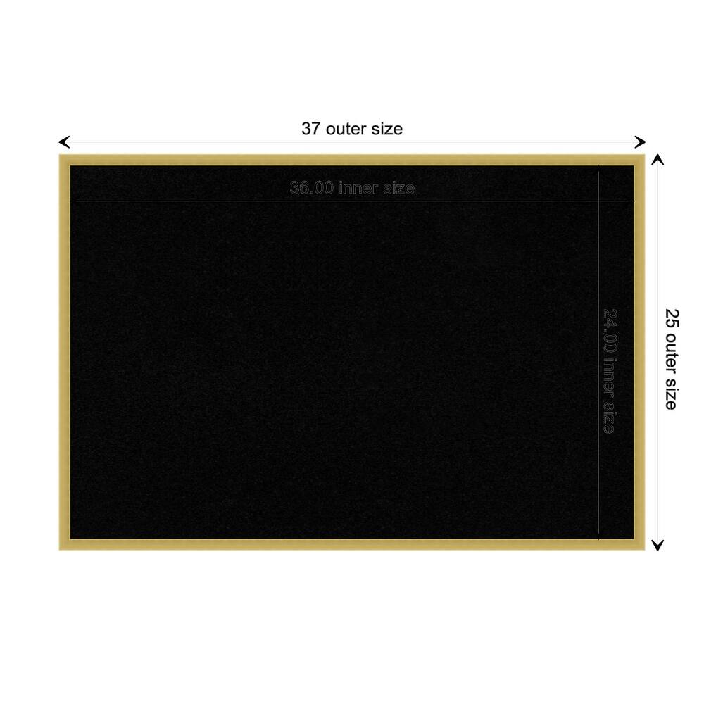 Svelte Wood Framed Black Corkboard Bulletin Board
