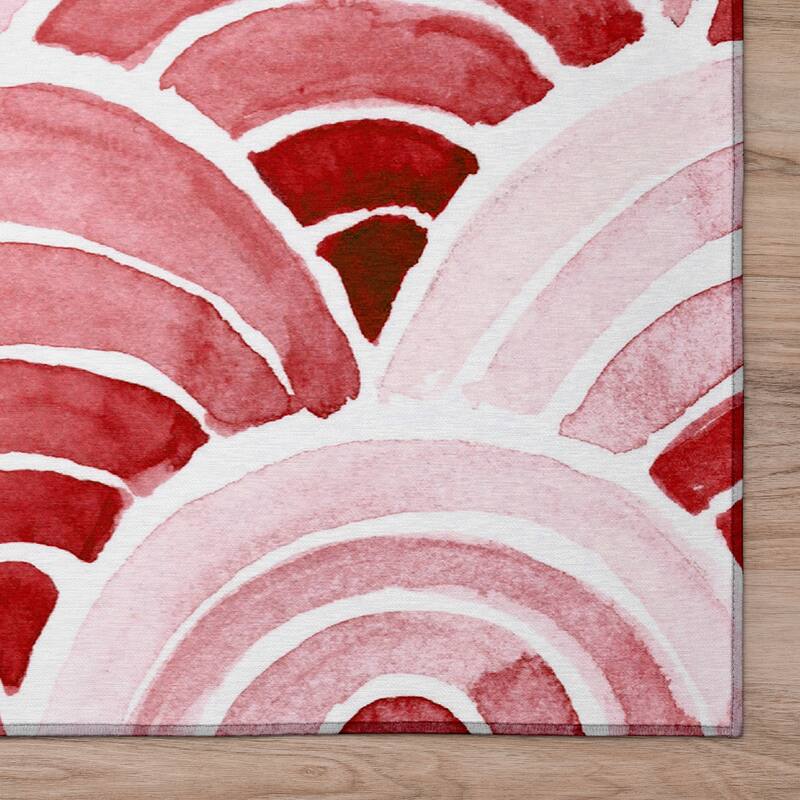Indoor/ Outdoor Surfside Wave Washable Rug New