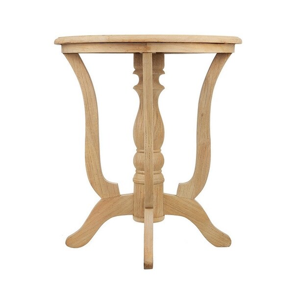 28 Inch Round Side Table Turned Legs Classical Style Wood Grain Brown 23.6L x 23.6W x 27.6H in inches Bed Bath Beyond 37854648
