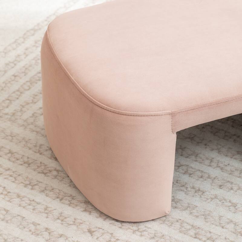 SEYNAR Modern Velvet Rectangle Accent Ottoman