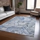 preview thumbnail 1 of 84, Machine Washable Indoor/ Outdoor Abstract Chantille Rug 10' x 14' - Blue