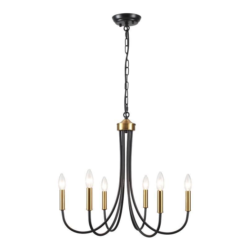 6-Light Candlestick Hanging Linear Chandelier Lighting for Kitchen Island