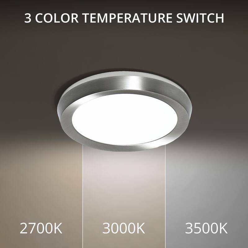 Argo 7in LED Round Flush Mount 3-CCT 2700K-3000K-3500K Set to 2700K