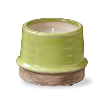 Radius Citro Candle Pot - Citron Green Jar Candle, Citronella Scented, Summer Vibes, 3.25" x 3.25" x 3.1"