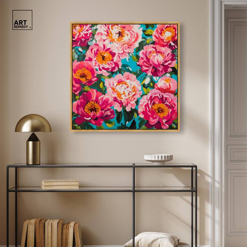 Maximalist Bloom Canvas by Art Remedy