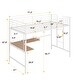 preview thumbnail 18 of 22, Twin Size Loft Bed with Built-in MDF Desk and Metal Grid, Metal Slat Bed Frame with Full-Length Guardrails and 4-Step Ladder