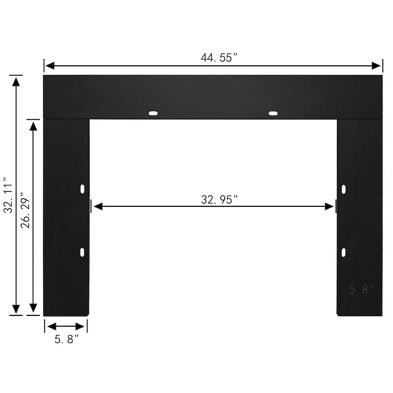 25" Electric Fireplace Insert with Multi-Color Flame, 750/1500W, Black