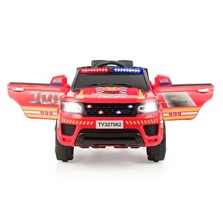 Costway Kids 12V Electric Ride On Car Police Car with Remote Control - See details