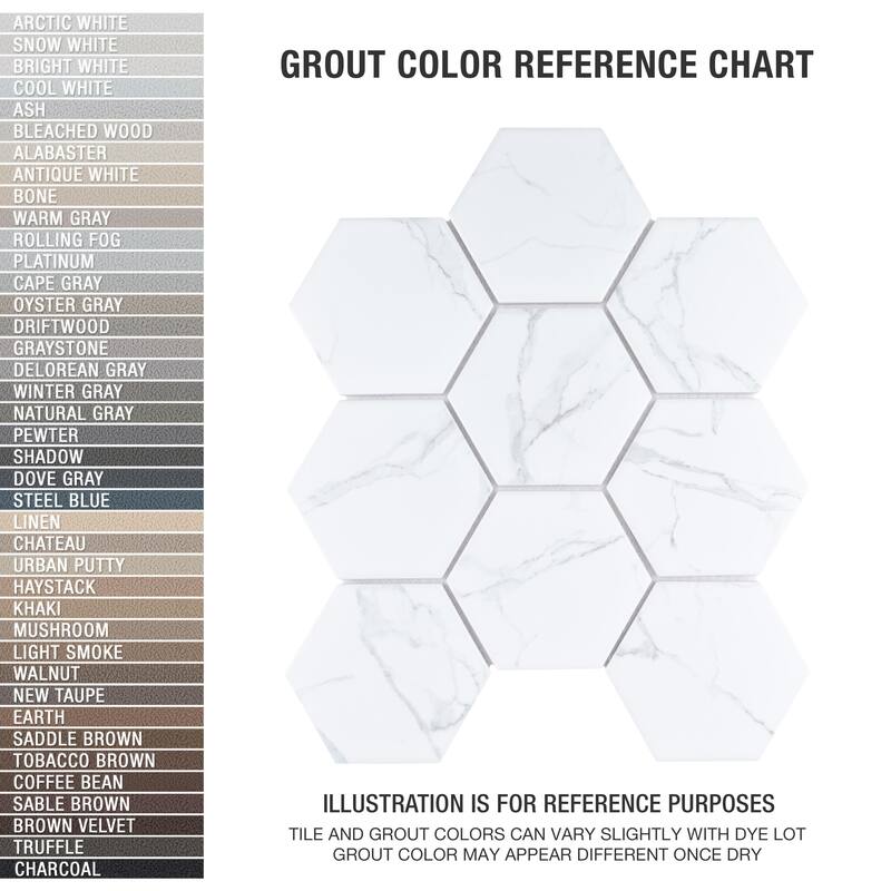 Merola Tile Carrione Super Hex Matte Carrara 10" x 11-1/2" Porcelain Mosaic Floor and Wall Tile