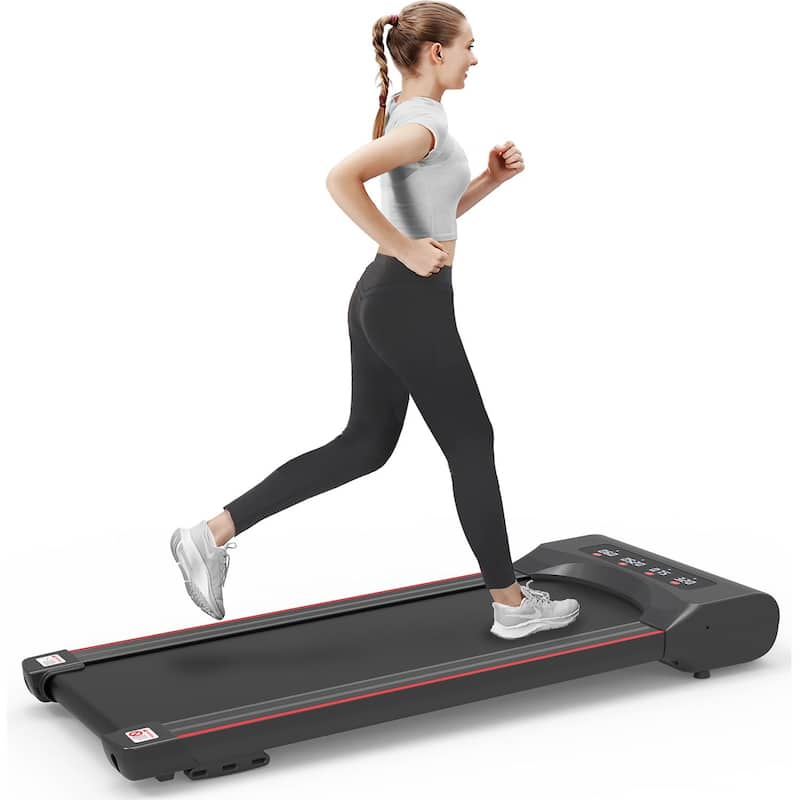 Under Desk Treadmill Machine 300 LB Capacity Walking Pad for Home Office - Black