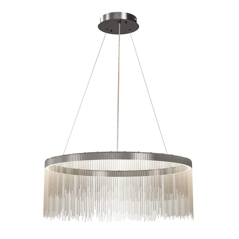 Modern Aluminum Tassel Linear Chandelier for Dining Room