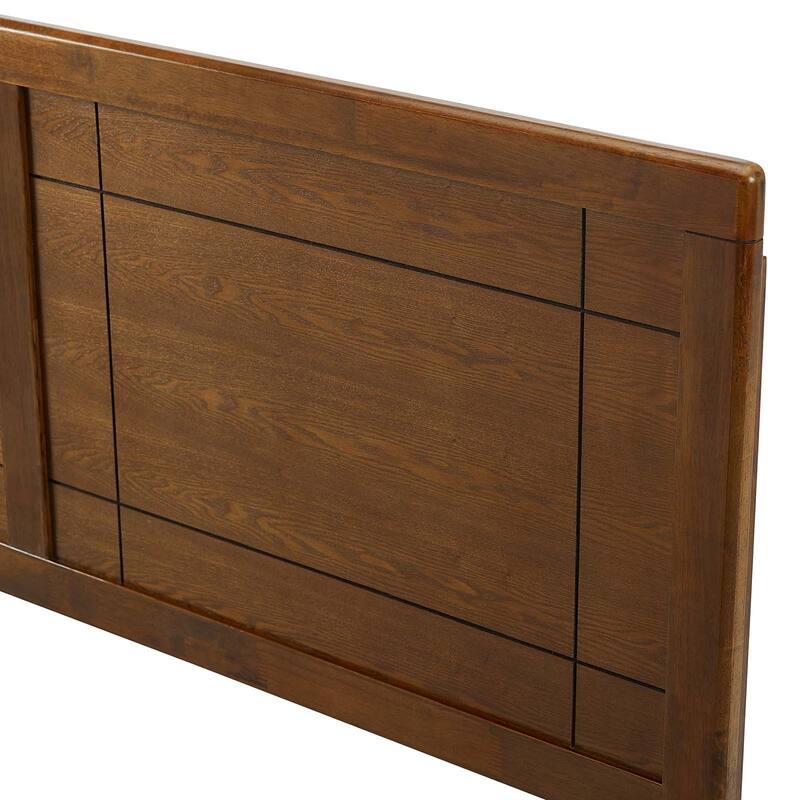 Viola Country Style Queen Size Walnut Wooden Headboard