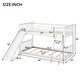 preview thumbnail 13 of 34, Wooden Bedframe Kids Bunk Bed with Convertible Slide and Ladder, Low Bunkbeds for Kids, Boys, Girls, Teens, No Box Spring Needed