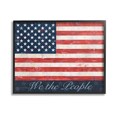 Stupell We The People Flag Framed Giclee Art Design By Annie LaPoint