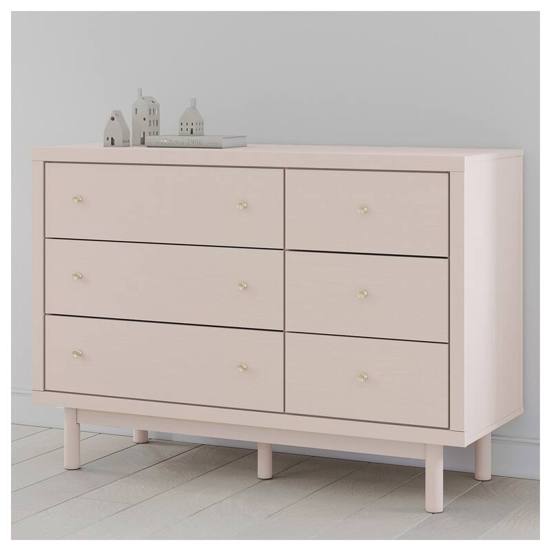 Signature Design by Ashley Wistenpine Pink Dresser - 6-drawer - Pink