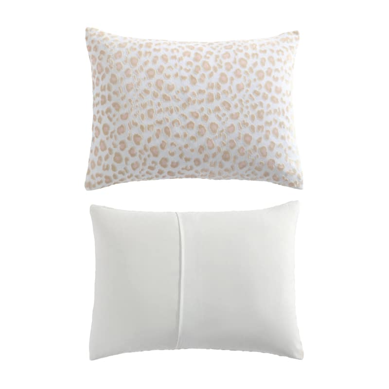Betsey Johnson Betseys Leopard Velvet Beige Reversible Comforter Set