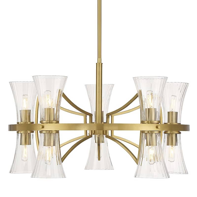 Savoy House 1-9704-10 Bennington 10 Light 31" Wide Chandelier - Warm Brass