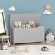 preview thumbnail 10 of 18, Kids Wooden Toy Box Storage With Safety Hinged Lid - 31.5”L x 13”W x 16.7”H