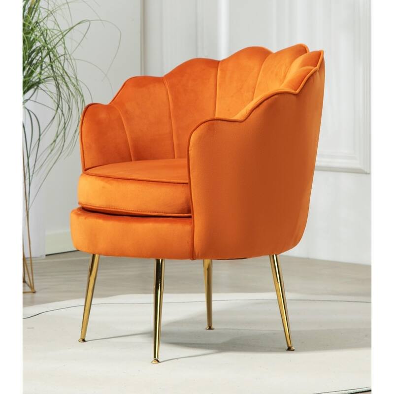Cavett 28.3" Wide Velvet Accent Chair with Metal Legs