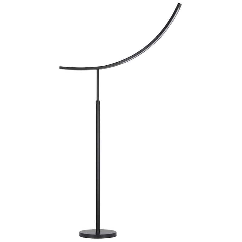 74" Tall Metal Adjustable Bronze LED Floor Lamp with Rocker Switch for Living Room and Bedroom - 73.5"H x 44"W x 12"D
