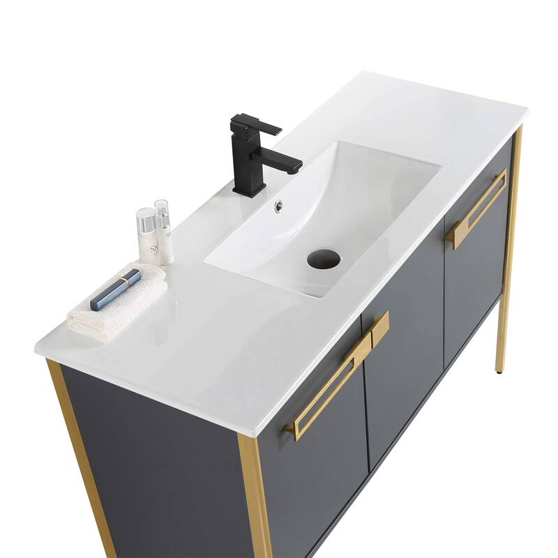 Fine Fixtures Oakville Bathroom Vanity with White Ceramic Sink