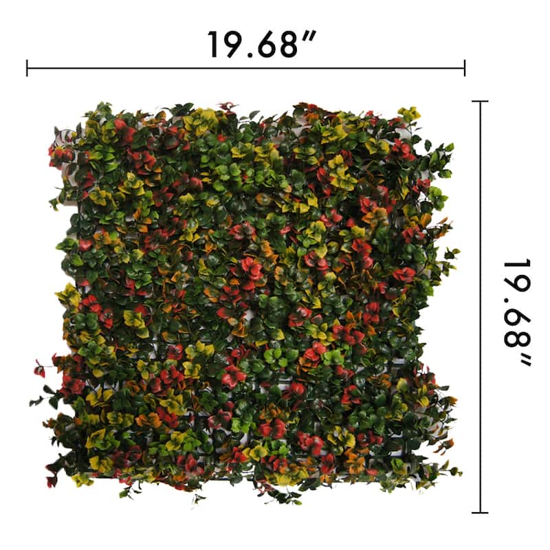 Artificial Green Foliage UV-protected for Outdoor Decor (Set of 4)