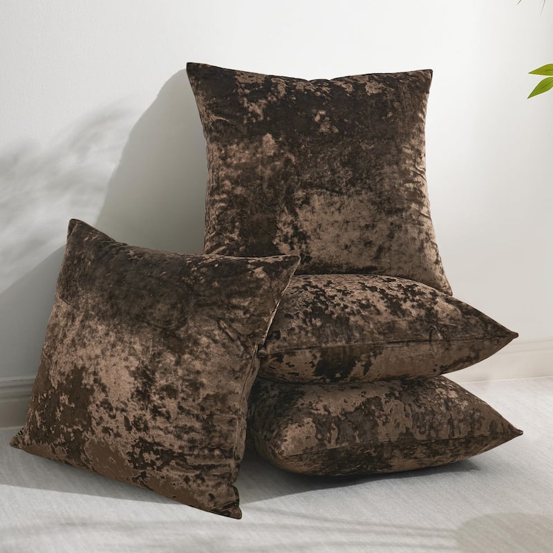 Rancho Crushed Velvet Throw Pillow Cover Set, NO INSERT