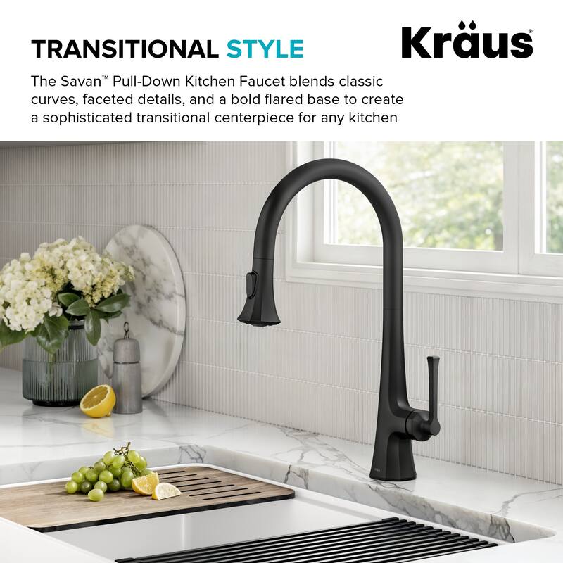 KRAUS Savan 2-Function Single Handle Pull Down Kitchen Faucet