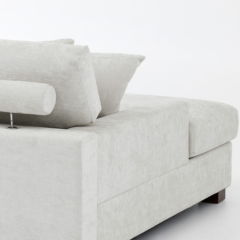 Oversized Modern Chenille Modular Sectional Sofa with Chaise