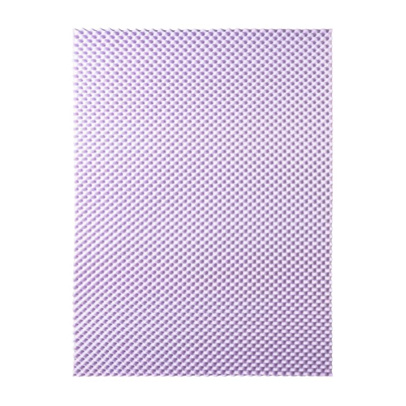 1.5 Inch Lavender Egg Crate Memory Foam Mattress Topper