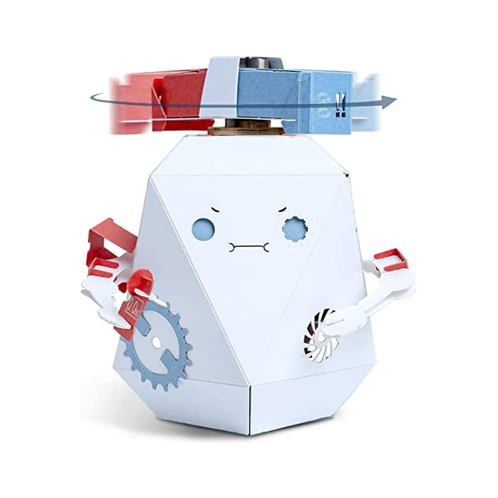 ROBOTRY Moving Paper Robots Making Kit, Poli | Bevel Gear - Learn Very Basic 5 Robot Mechanisms