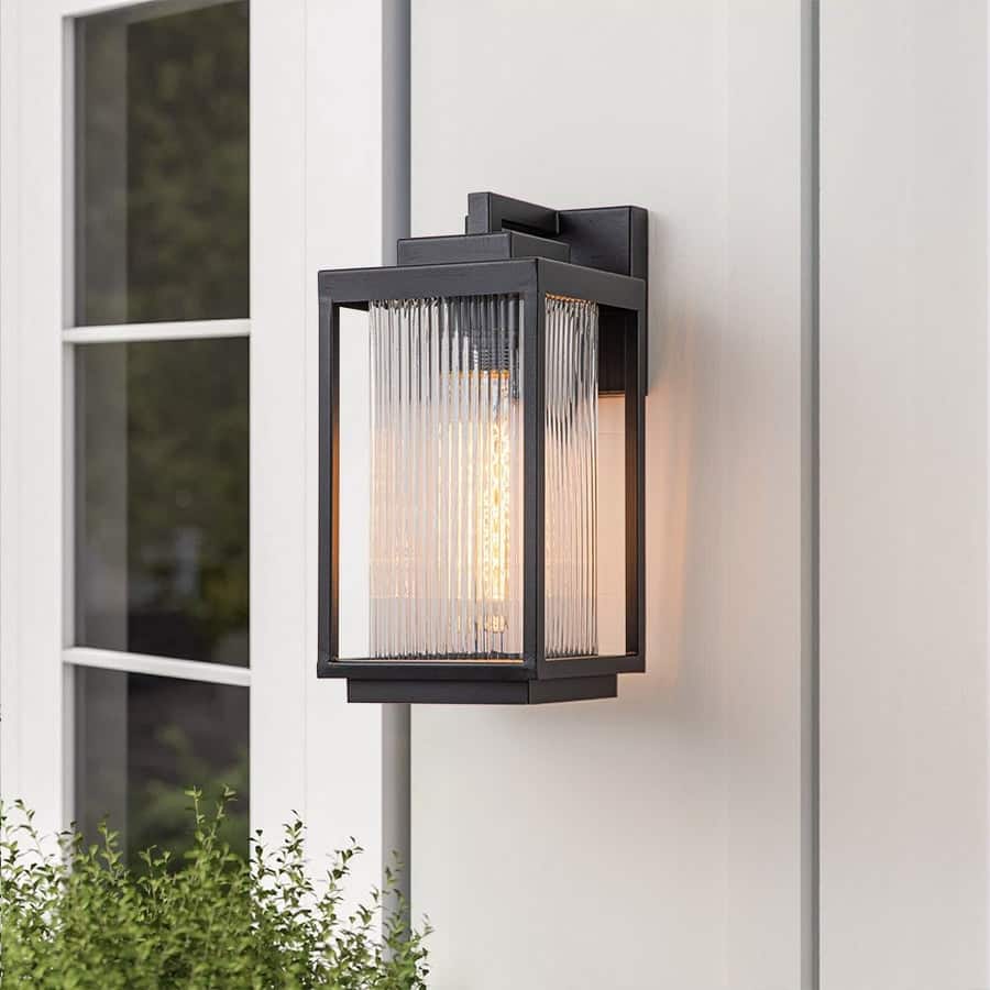 Modern 1-Light Outdoor Lantern Wall Sconce Porch Light