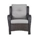 preview thumbnail 79 of 89, Outdoor Wicker High Back Club Chair with Cushions (Set of 2)