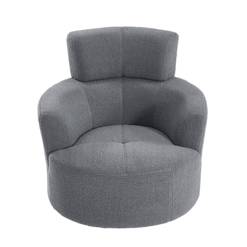 360°Swivel Chair Upholstered Accent Barrel Chair
